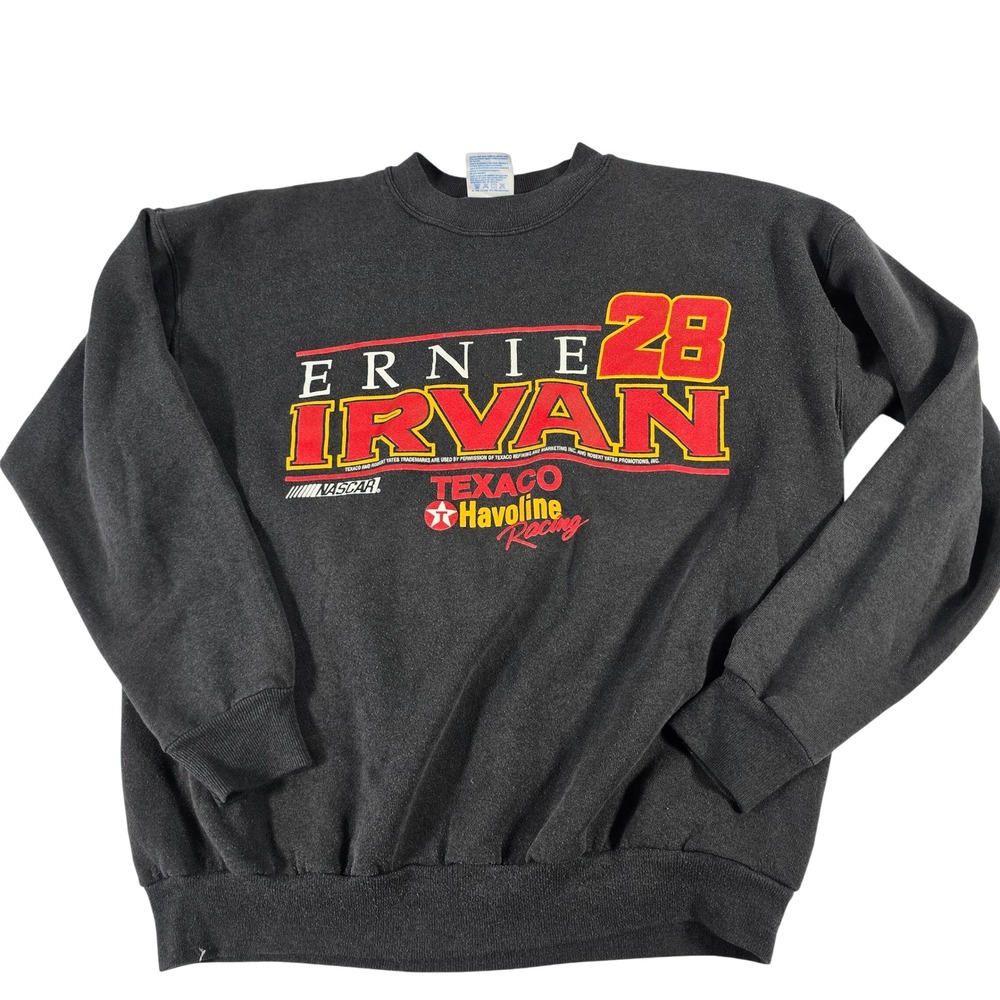 Vintage Hanes Ernie Irvan Texaco Havoline Racing NASCAR Sweatshirt Mens Large